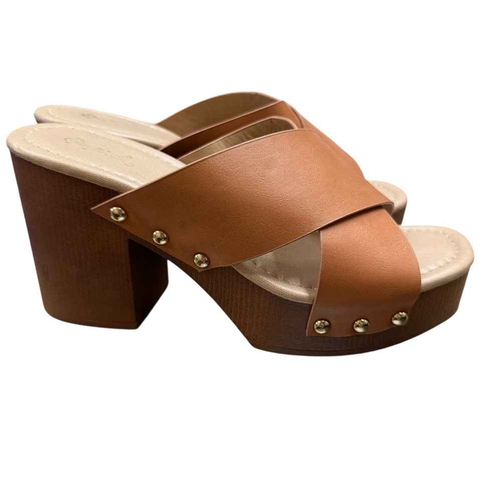 Quipid Brown Platform Women's Sandals size 7 GUC - Picture 6 of 8